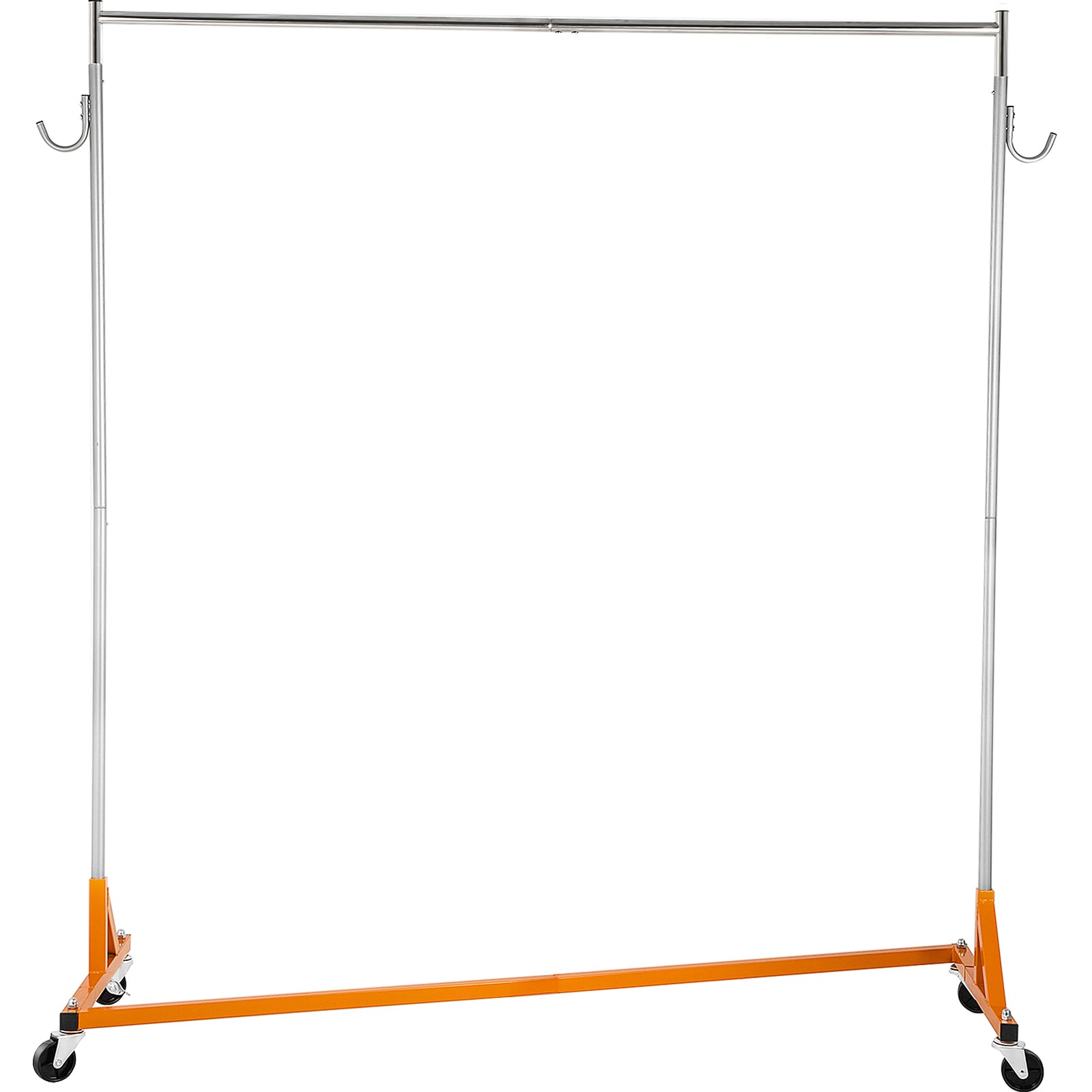 Z-base Clothing Rack With Lockable Casters, Industrial Steel Z Rack_voghion.com